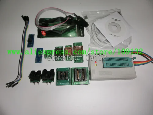 TL866II PLUS USB универсальный Minipro программист 9 шт. Адаптеры + тестовый зажим 25 SPI