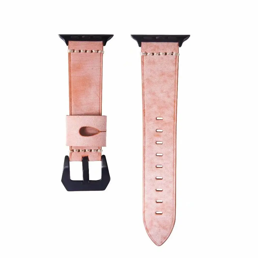 Для Apple Watch band 38/40 42/44 кожаный ремешок сменный Браслет для iwatch ремешок серии 1 2 3 4 серия 5 - Цвет ремешка: orange