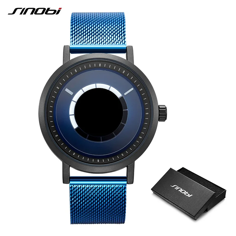 Blue Watch SINOBI Новые Уникальные вращающиеся креативные Дизайнерские мужские кварцевые часы мужские повседневные наручные часы мужские подарки синие мужские часы Reloj Hombre - Цвет: Blue Watch