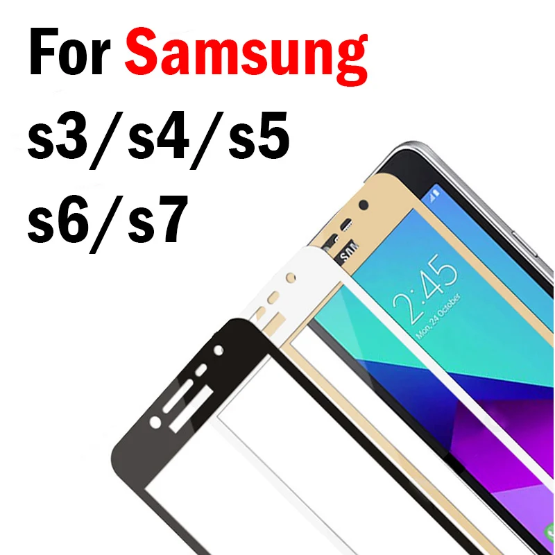 Стекло для samsung s7 стекло s6 s3 s4 s5 Закаленное защита экрана защиты защитная пленка