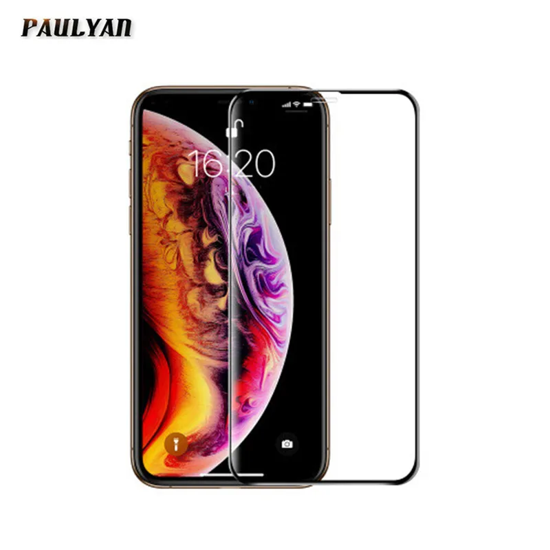 9D полное покрытие закаленное стекло для iPhone X XR XS MAX стеклянная пленка iphone XSMAX
