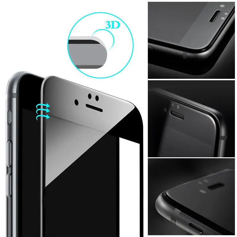 Защитное стекло с полным покрытием экрана для iPhone X 7 8 PLUS закаленное защитой от