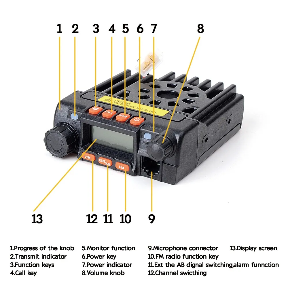 QYT KT8900 UHF VHF DUAL BAND двухстороннее радио с USB кабель для программирования KT 8900 15 км