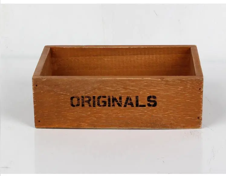 Solid Wood Retro Grocery Store Rectangular Wooden Debris Desktop Stationery Storage Boxes Candy Box Wedding Party Decoration | Дом и сад