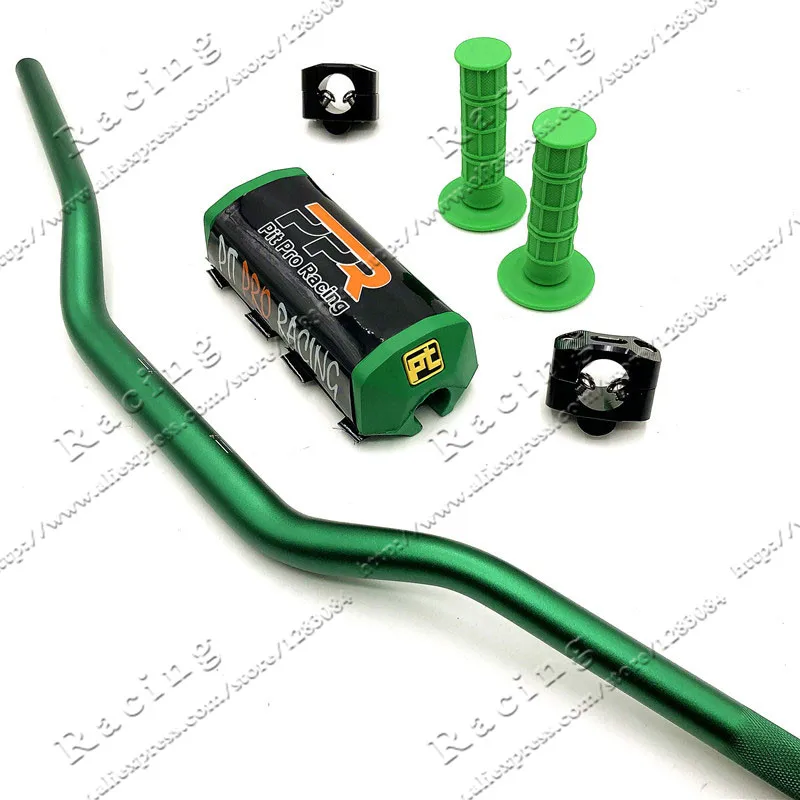 Зеленые накладки на руль велосипеда или мотоцикла с ручками 1 1/8 дюйма|Руль