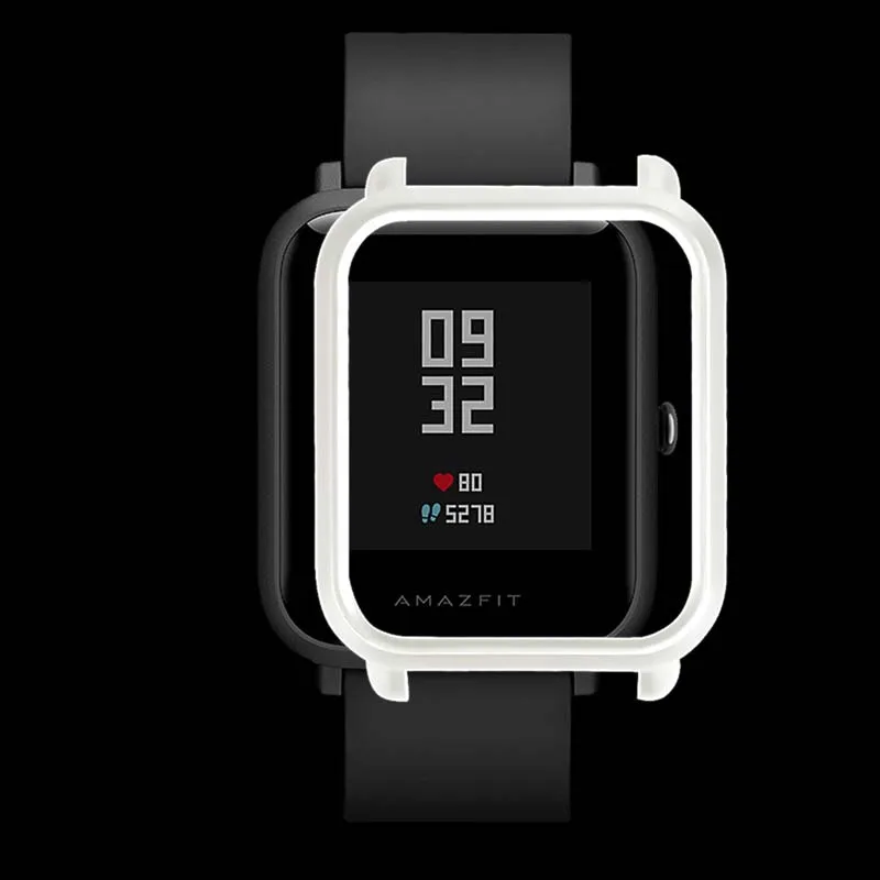 Белый Цветной чехол из поликарбоната для Xiaomi Amazfit Bip BIT PACE Lite, Молодежные умные часы, защитная оболочка для Xiaomi Huami Amazfit Watch - Цвет: Белый