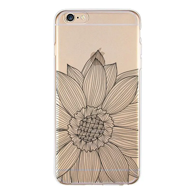 Cartoon Monkey Cute Hand cat Flower Soft Clear TPU Phone Case For iPhone 4/4s 5 5s 6 6plus 7 8plus x Free Shipping | Мобильные