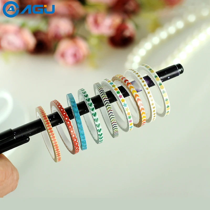 AAGU 3 мм * 5 м тонкий ананас васи лента 16 шт./лот симпатичная Маскировка для DIY делая