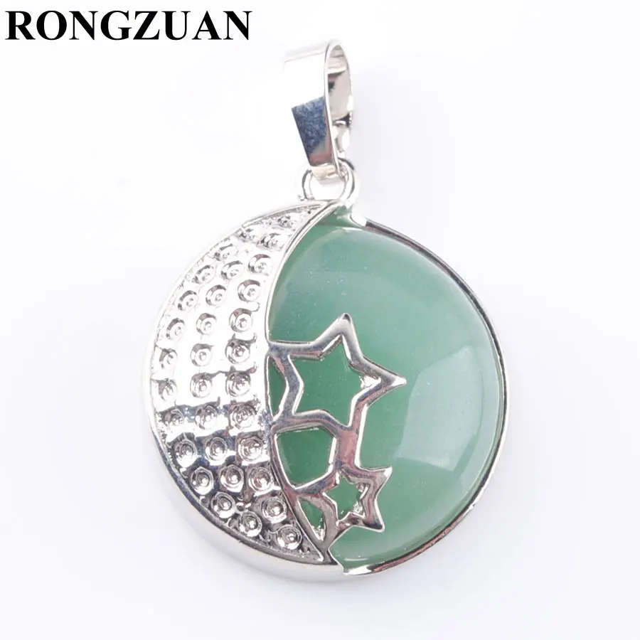 Натуральный авантюрин камень полумесяц любви звезды обратная сторона полый