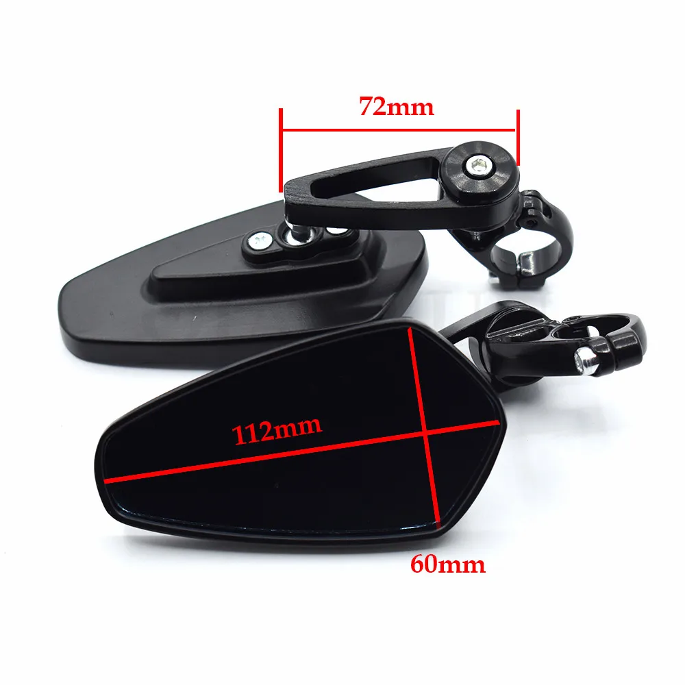 

Universal 7/8"" 22mm handle bar motorcycle bar end mirror Motorcycle Mirror FOR KAWASAKI Z250 Z800 Z1000 12-13-14-15