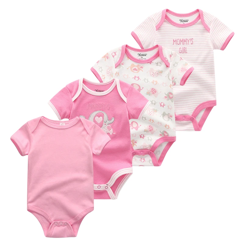 Kiddiezoom 0-12M Newborn 2019 Baby Girl Clothes 4Pcs Clothing Sets Roupas de bebe Boy Infant Toddler Cotton Tops | Детская одежда и