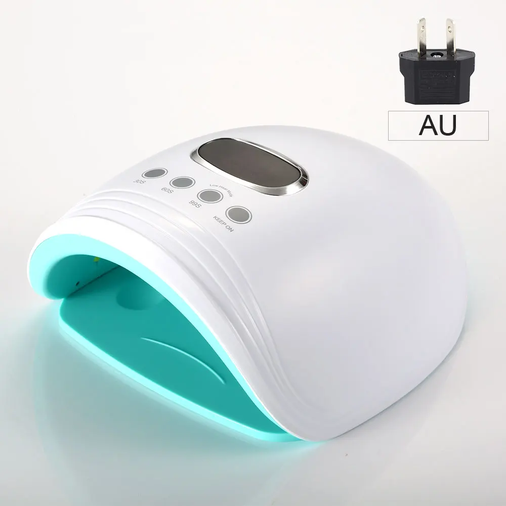 White-AU Cabina UV LED Gel Nail Dryer Lamp unha Professional Max60w Light Lamp for Gel Nails Polish Manicure 30Leds Nail Art Tool - Color: White-AU