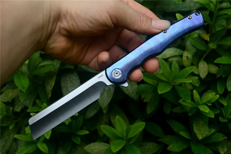 CH Flipper Pocket Razor Knife Man S35VN Blade Ball Bearing Titanium Handle Folding Outdoor knife for Gift Collections