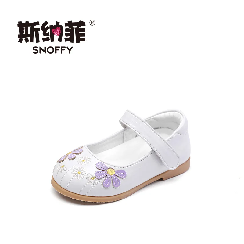 Snoffy/платье для девочек с цветочным узором; Chaussure Enfant; детская обувь на высоком каблуке; нескользящая обувь принцессы для танцев; TX264