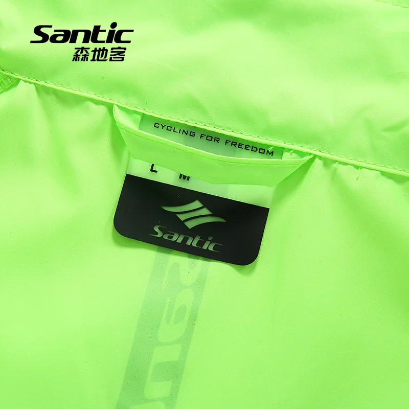 Santic Мужская велосипедная UPF30 + дождевая куртка дождевик с длинным рукавом для