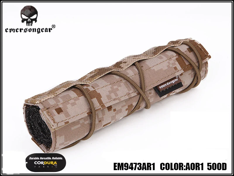 AOR1 Emerson 18 см страйкбол подавитель крышка Emersongear Тактический аксессуар Quick Release CP подавитель Чехол Molle - Цвет: AOR1