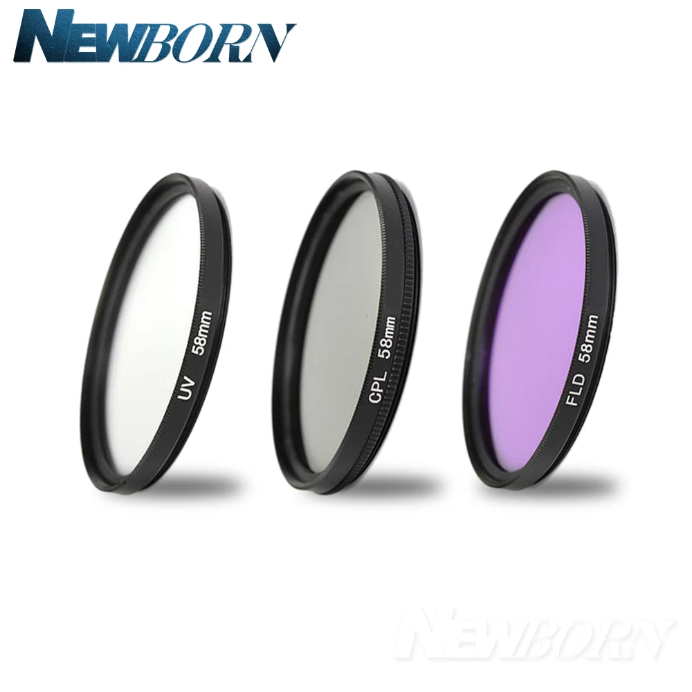 52 мм УФ фильтр UV + CPL FLD Набор фильтров для объектива Nikon D7200 D5600 D5500 D5100 D5000 D3400 D3300 D750