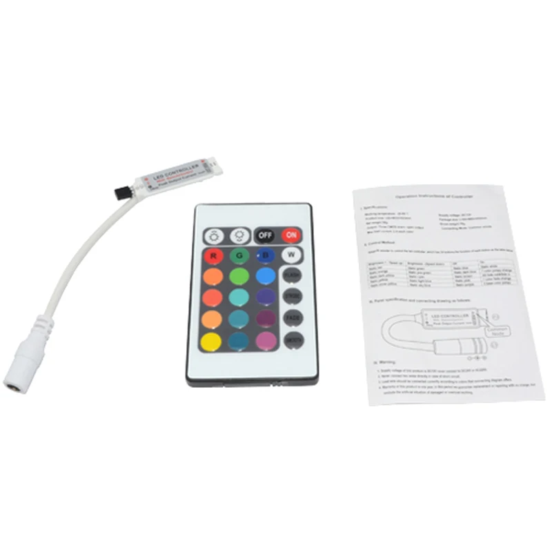 LED RGB контроллер DC12V мини 24 ключа ИК пульт дистанционного управления и приемник