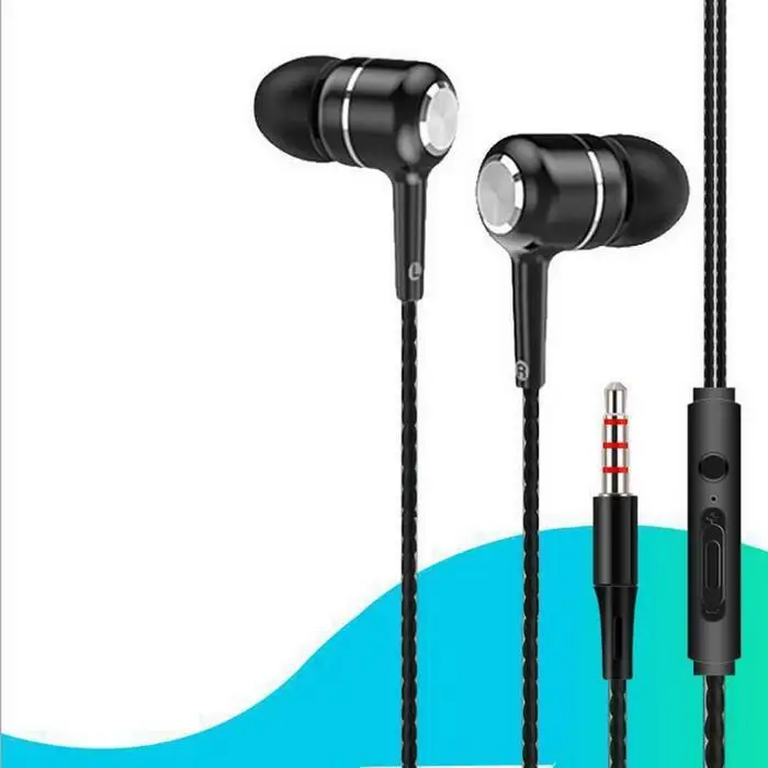 Универсальные спортивные наушники HIFI Проводные супер бас красочные с микрофоном