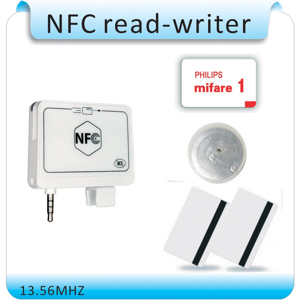 ACR35 NFC Мобильная кардридер untuk ponsel algoritma dan DUKPT kunci sistem+ английский SDK