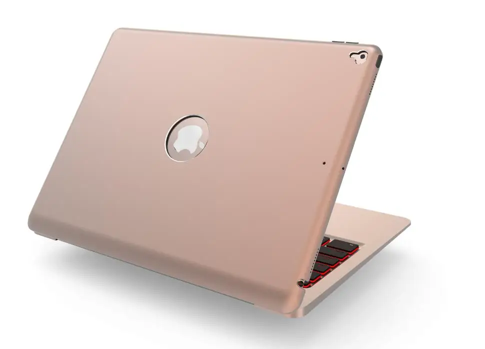 Gold Новая беспроводная клавиатура Bluetooth корпус из алюминиевого сплава для iPad Pro 12,9 дюйма с подсветкой - Цвет: Gold