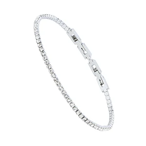 2mm White Bracelet INS AAA+ Элегантный квадратный CZ теннис браслеты и браслеты для женщин Черный Белый Принцесса Cut CZ свадебные ювелирные изделия Лидер продаж - Окраска металла: 2mm White Bracelet