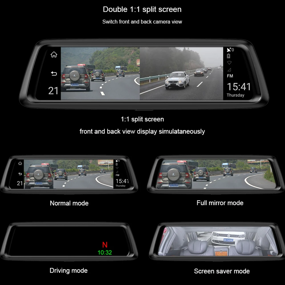 CARRVAS 10 дюймов автомобиль GPS зеркало с поддержкой Bluetooth Android 5 0 навигаторы