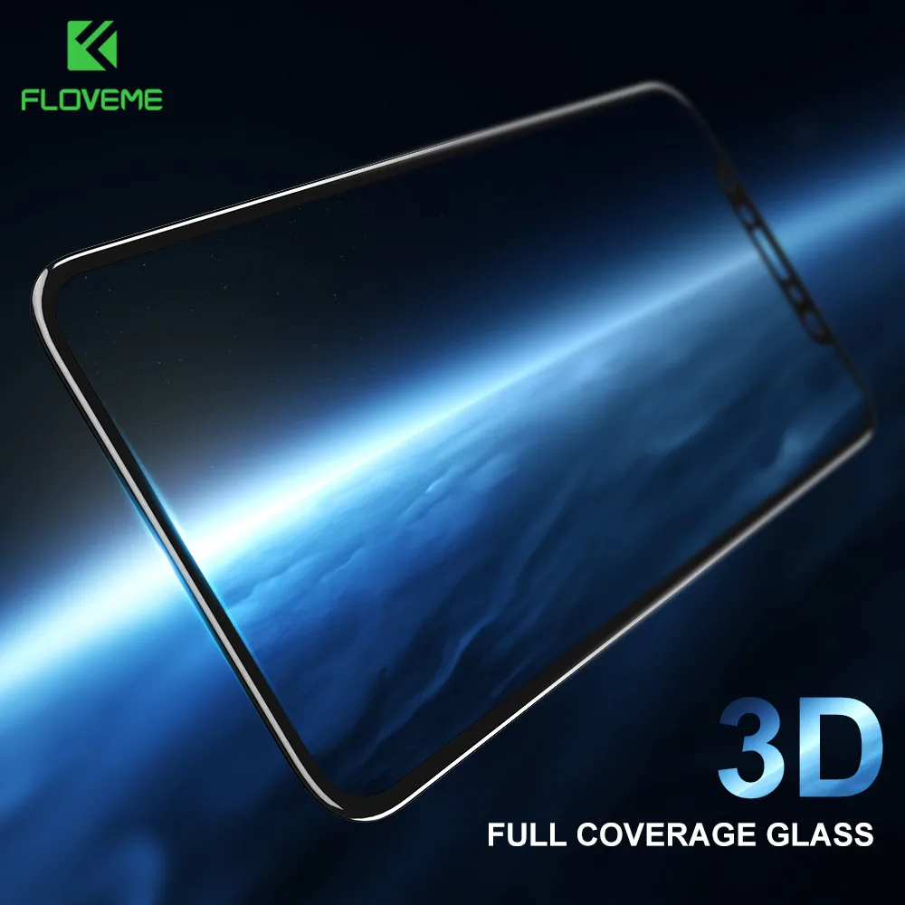 FLOVEME 3D изогнутое закаленное стекло для iPhone 6 6s полное покрытие Защита экрана для iPhone 7 8 Plus X 10 мягкая защитная пленка