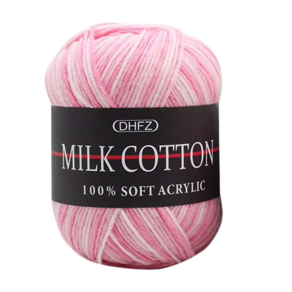 NO.1 50g/Ball Colorful 3 ply Yarn Handmade DIY Scarf Pillow Blanket Knitting Crochet Soft Milk Cotton Yarn Hand Knitting Supplies - Цвет: NO.1