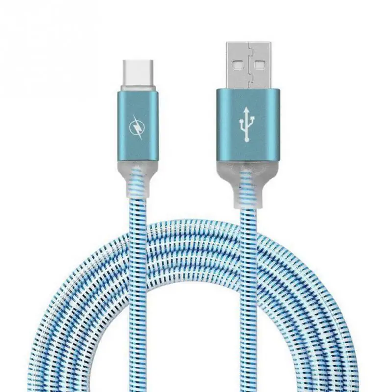 Прочный провод для зарядки TPE порт type-C нейлоновый USB кабель передачи данных