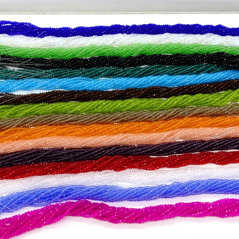 

Wholesale lots 196pcs Faceted CRYSTAL glass Loose Spacer beads hot DIY 2mm