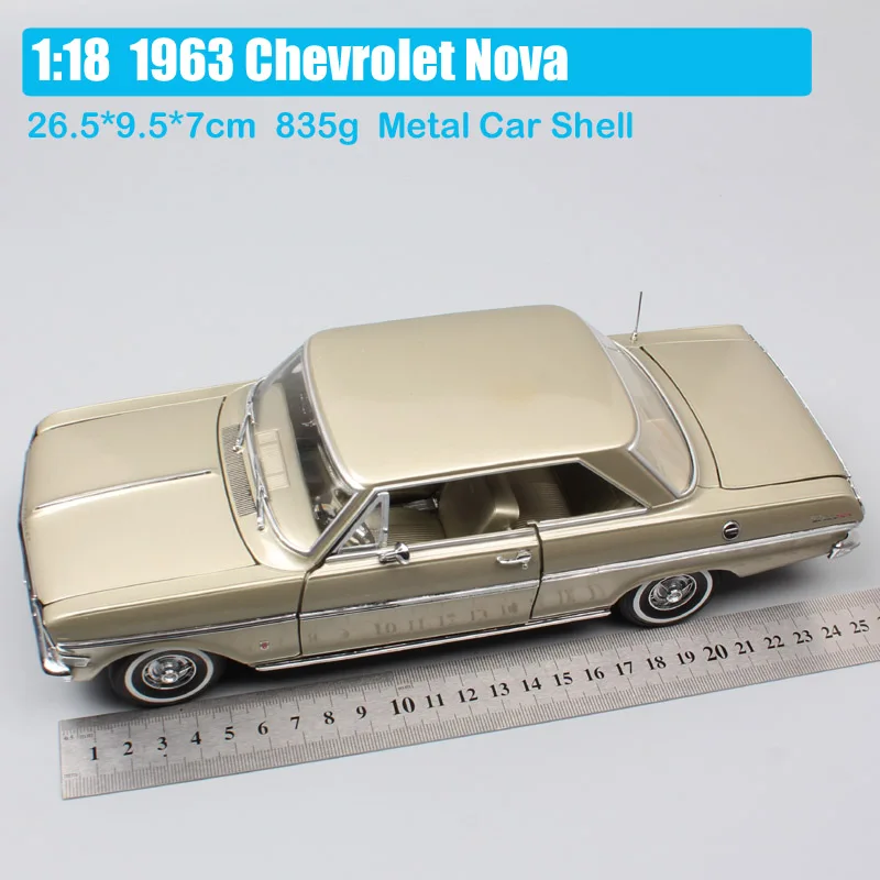 Детские Большие винтажные весы Sunstar 1963 1:18 Chevrolet Chevy II Nova Купе игрушечные