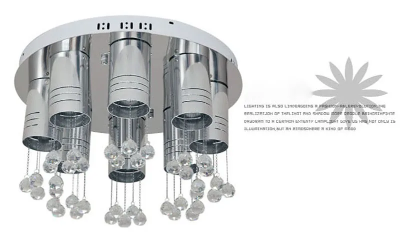 Современный минималистичный светодиодный потолочный светильник хрустальная