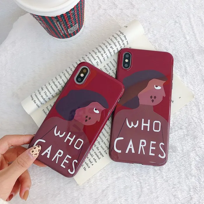 Wixcen корейский рисунок иллюстрации IMD чехол для IPhone Xs Xr Xsmax X 7 6 8 Plus английская буква