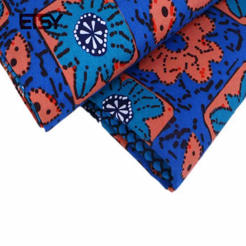 Ankara African Polyester Wax Prints Fabric new Bintarealwax High Quality 6 yards Fabric for Wedding Dress PL810