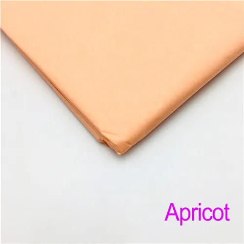 Apricot 20 листов/мешок папиросная бумага цветок 50*66 см подарочная упаковка украшение дома праздничные и вечерние, Свадебные DIY подарочные упаковочные материалы - Цвет: Apricot
