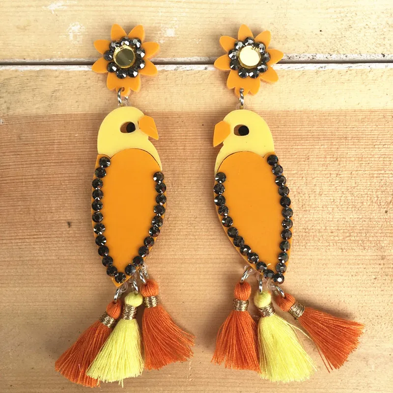 Женские серьги в форме птицы 2020|exaggerated earrings|acrylic earringsexquisite earring |