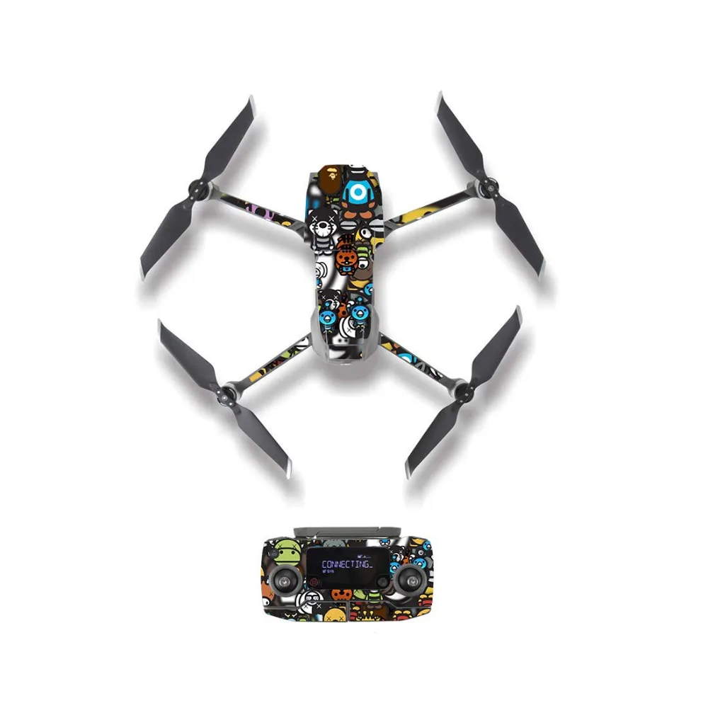 Мультфильм Стиль кожи Стикеры для DJI Mavic Pro/Air 2/Pro & Zoom сумка корпуса дрона пульт