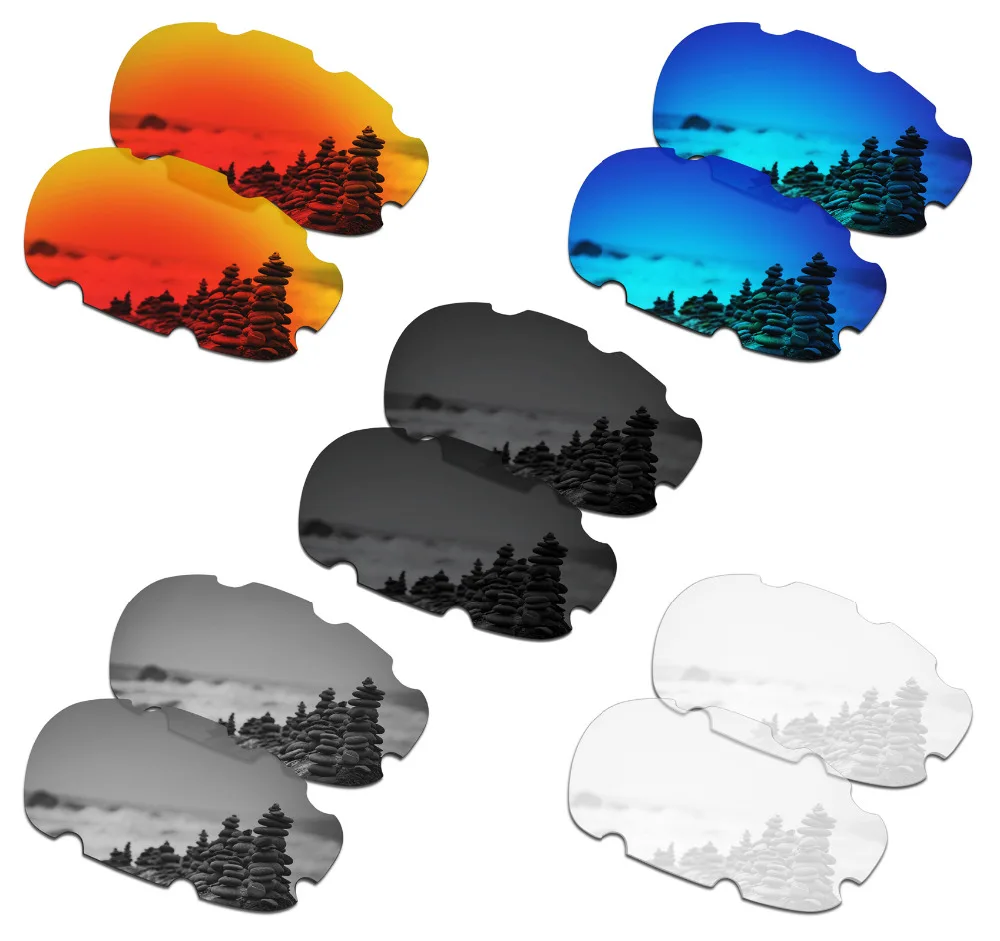 

SmartVLT 5 Pairs Polarized Sunglasses Replacement Lenses for Oakley Split Jacket Vented - 5 Colors