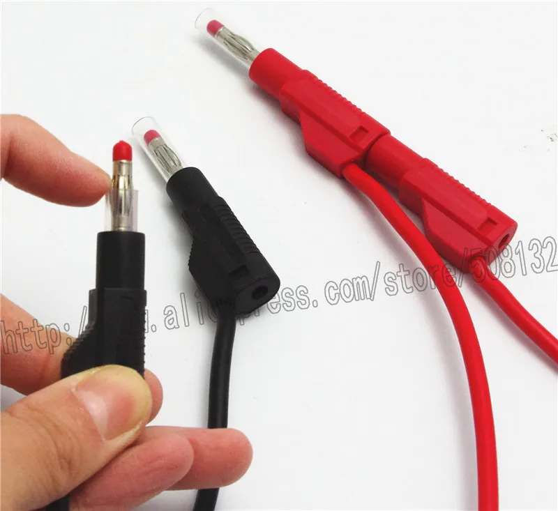 ПВХ испытательный провод 4 мм Штабелируемый штекер Банановая усадочная трубка