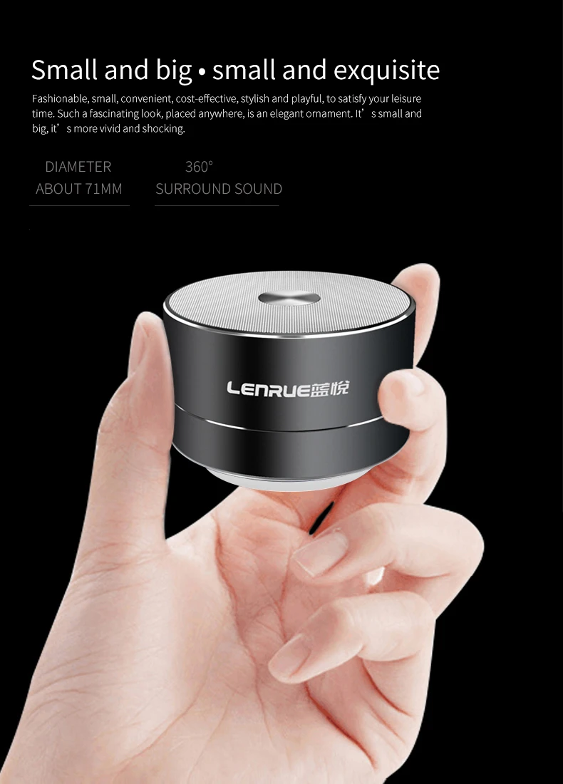 Портативный беспроводной Bluetooth динамик стерео портативный светодиодный s Hifi динамик MP3 мини сабвуфер умная Колонка громкий динамик A2