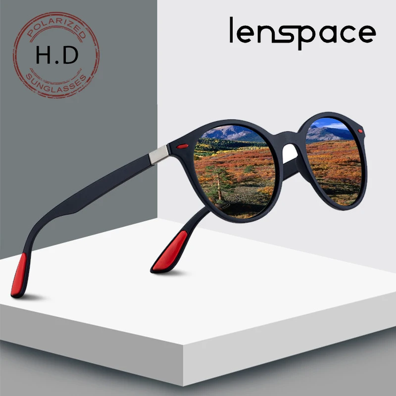 Lenspace брендовые дизайнерские круглые мужские солнцезащитные очки