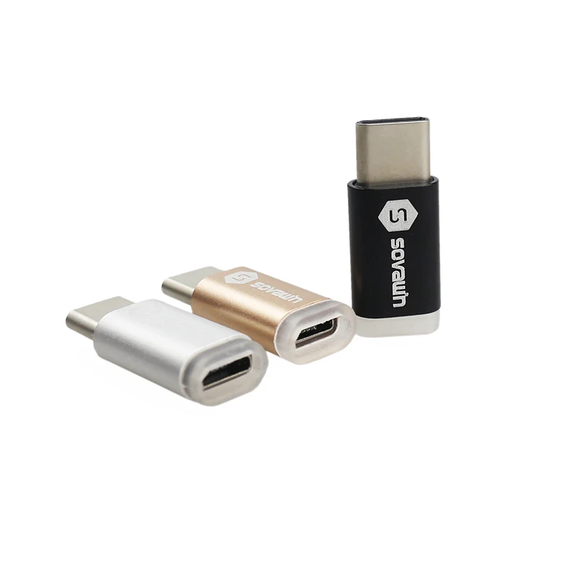Sovawin Алюминиевый USB 3,1 type-C адаптер папа к Micro USB OTG Синхронизация данных зарядное устройство type C разъем для Macbook для Xiaomi