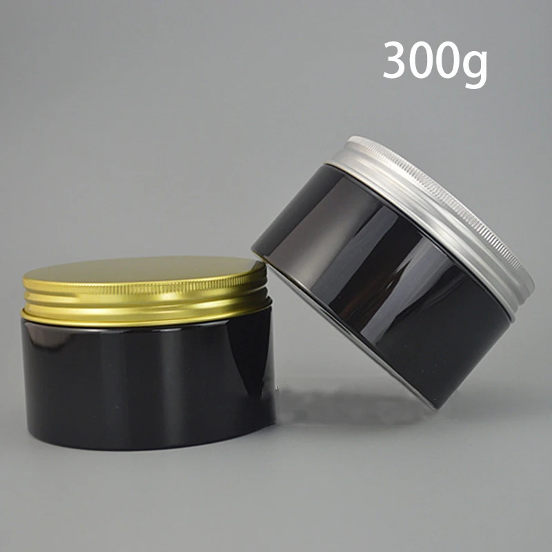 Черная 300 г пластиковая Косметическая банка для крема 300 мл маска для макияжа лица полигелевая упаковка лосьона для конфет и чая бутылка для хранения