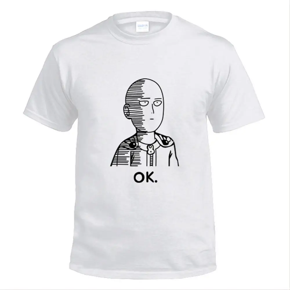 Горячая Распродажа ONE PUNCH MAN Футболка Сайтама Oppai Косплэй кофты из хлопка с круглым