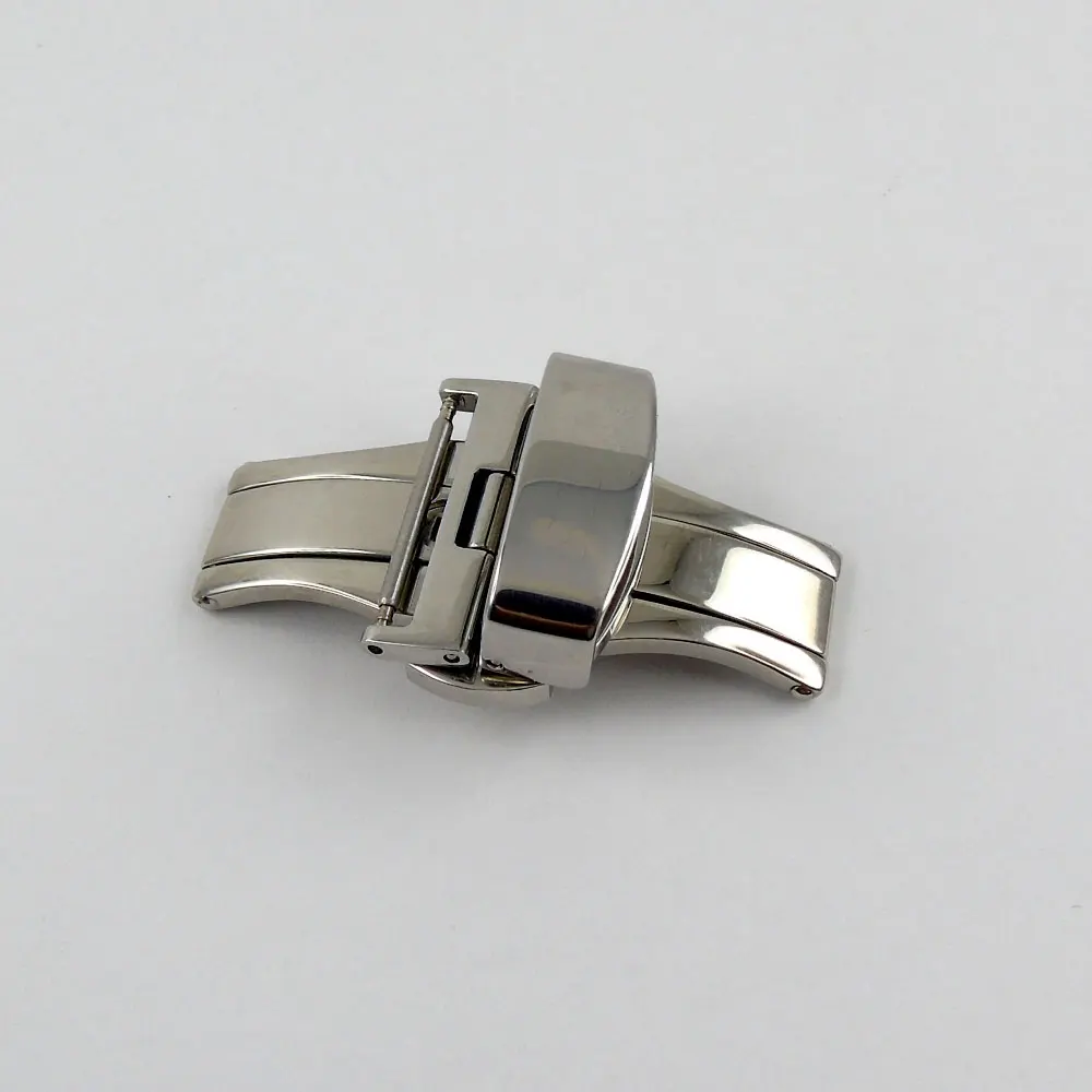 

Parnis 18mm width Polished 316L Stainless steel Watch buckle Deployant clasp fit for men's watch Bu9