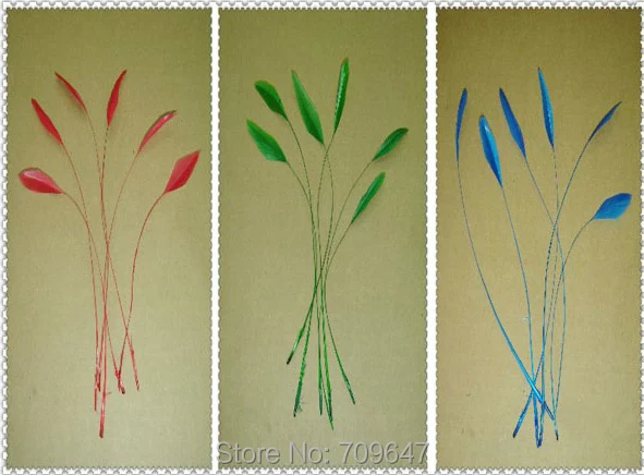 

50Pcs/Lot!18-20cm High Quality STRIPPED COQUE TAIL FEATHERS, Craft, Millinery, Art, Scrapbooking, Rooster,Blue/Green/Red Colour