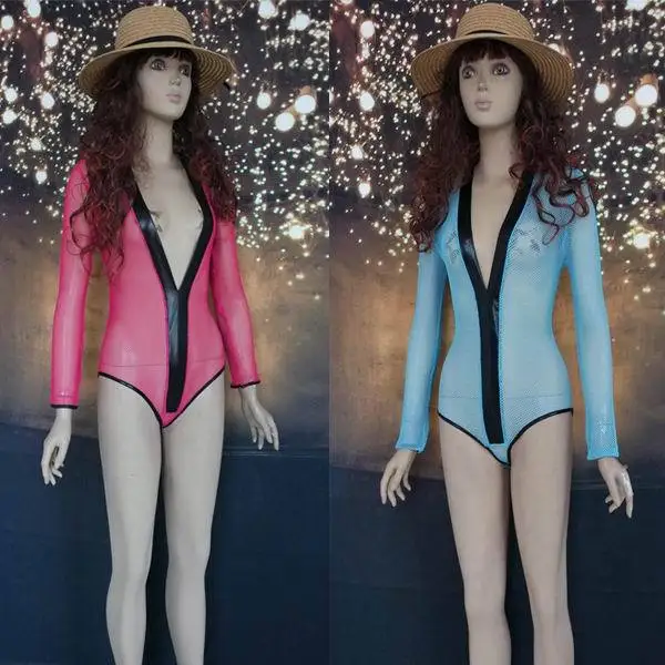 

sexy Fishnet teddy 3S5309 One-piece Long Sleeve teddy+free shipping Sexy teddy women