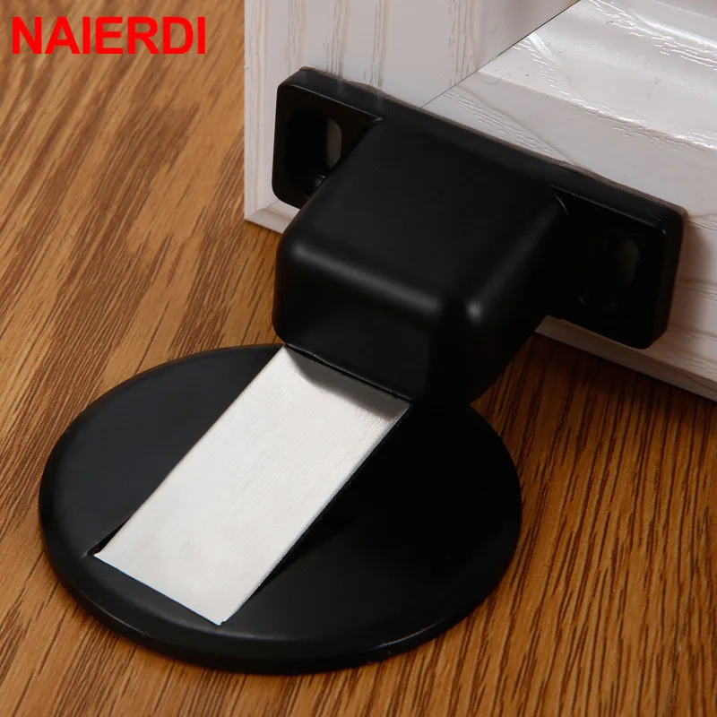 

NAIERDI Magnetic Door Stops Zinc Alloy Door Stopper Hidden Door Holders Catch Floor Nail-free Doorstop Furniture Hardware