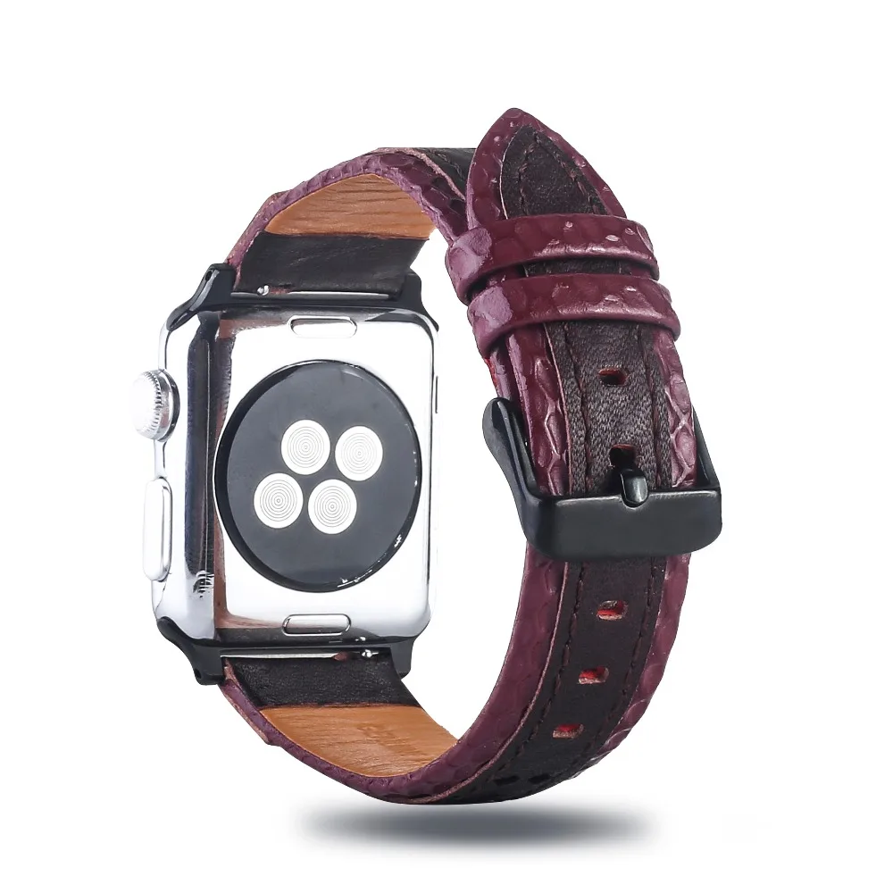 Модный кожаный ремешок для наручных часов apple Watch Series 5 4 3 2 1 edition 38 40 42 44 мм ремешки